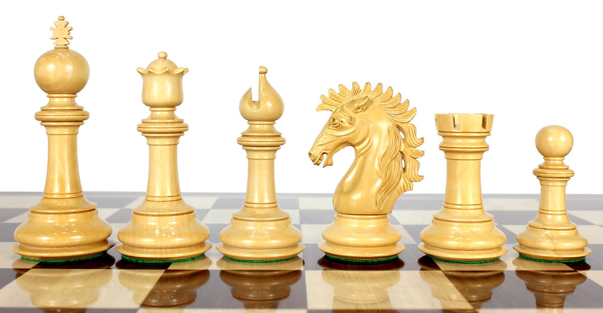 Boxwood chess pieces.